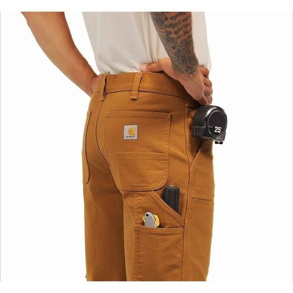 Carhartt RUGGED FLEX 38x30 Straight Fit Duck Double Front Tapered Utility Pants - Picture 3 of 10